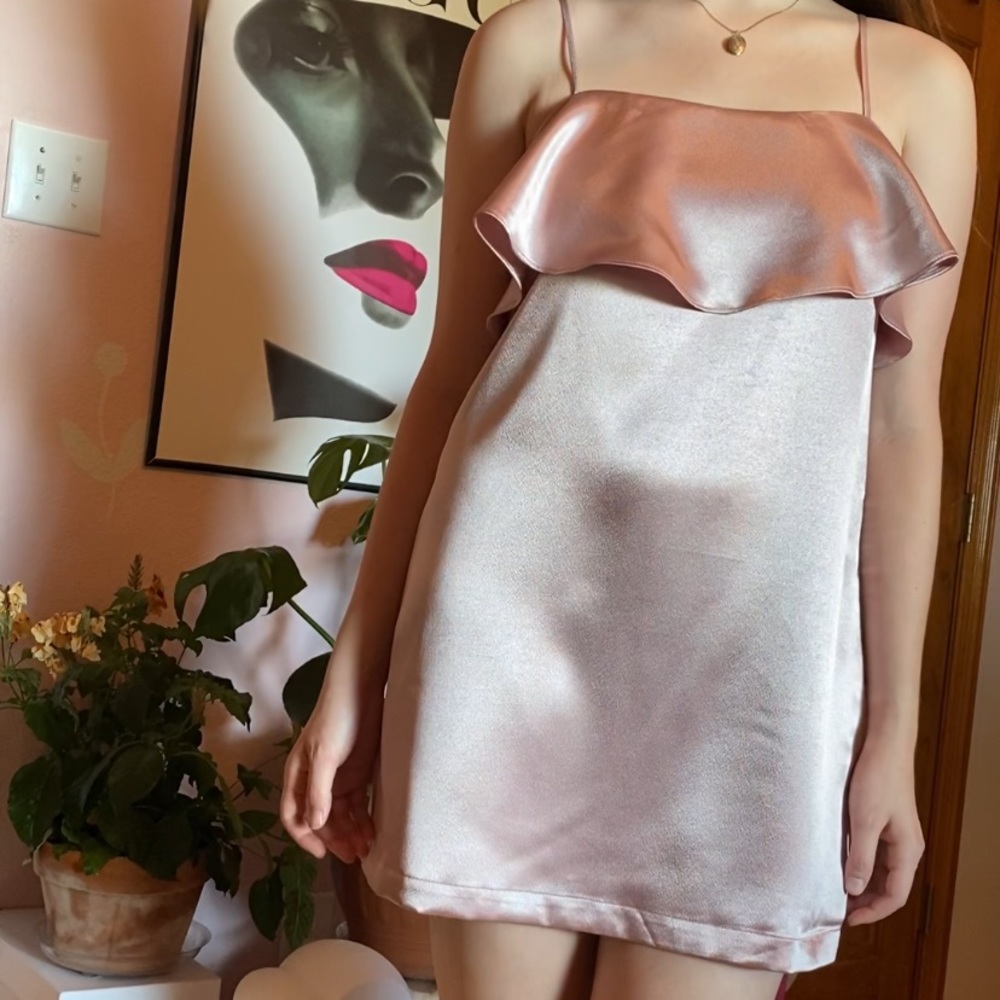 light pink mini dress